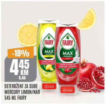 DETERDŽENT ZA SUĐE MERCURY LIMUN/NAR 545 ML FAIRY