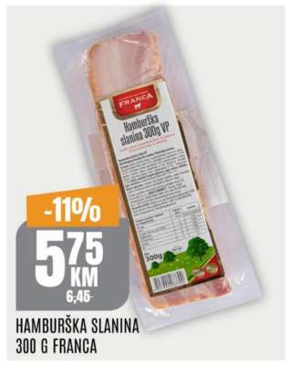 Hambuška slanina 300 g Franca