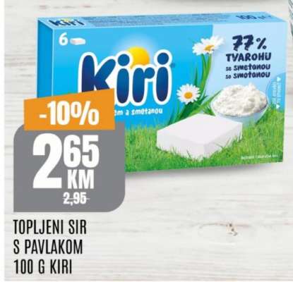 TOPLJENI SIR S PAVLAKOM 100 G KIRI