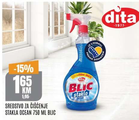 SREDSTVO ZA ČIŠĆENJE STAKLA OCEAN 750 ML BLIC