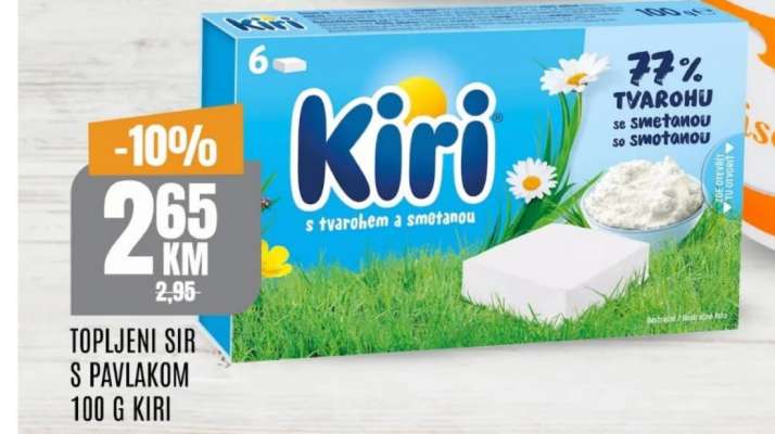 TOPLJENI SIR S PAVLAKOM 100 G KIRI