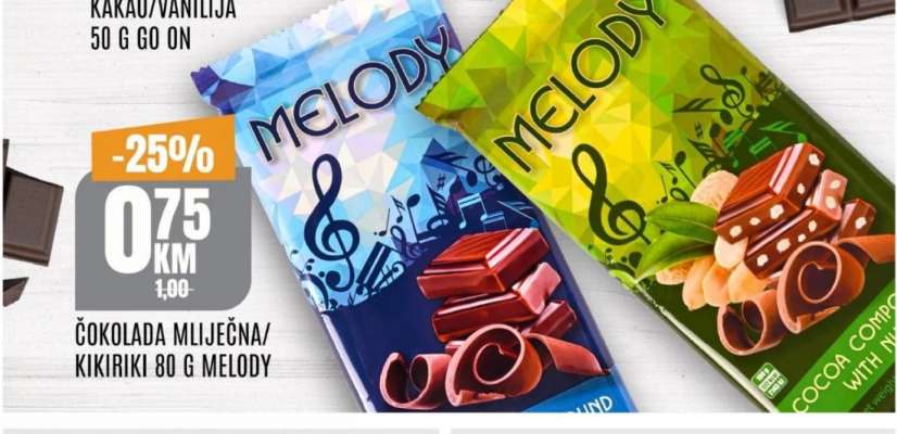 Čokolada mliječna/kikiriki Melody