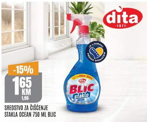 SREDSTVO ZA ČIŠĆENJE STAKLA OCEAN 750 ML BLIC