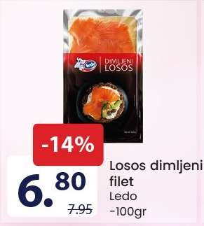 Losos dimljeni filet