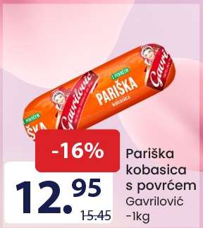 Pariška kobasica s povrćem Gavrilović