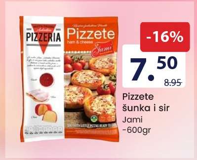 Pizzete šunka i sir