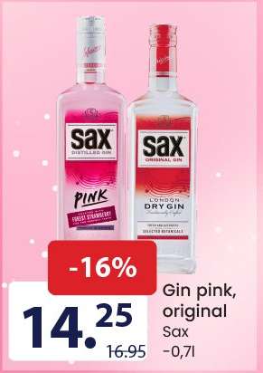 Gin pink, original Sax