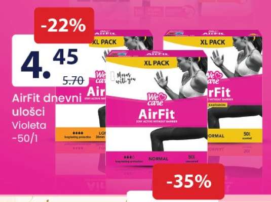 AirFit dnevni ulošci Violeta