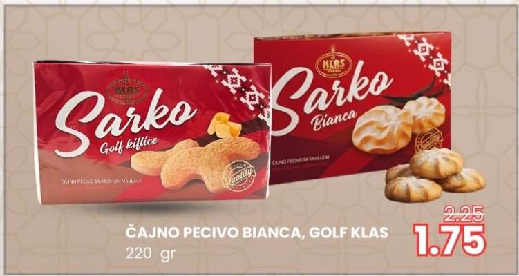 Čajno pecivo Bianca, Golf Klas
