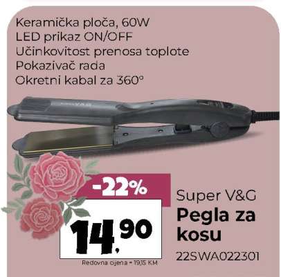 Super V&G Pegla za kosu