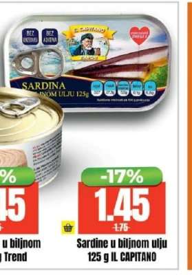 Sardine u biljnom ulju 125 g IL CAPITANO