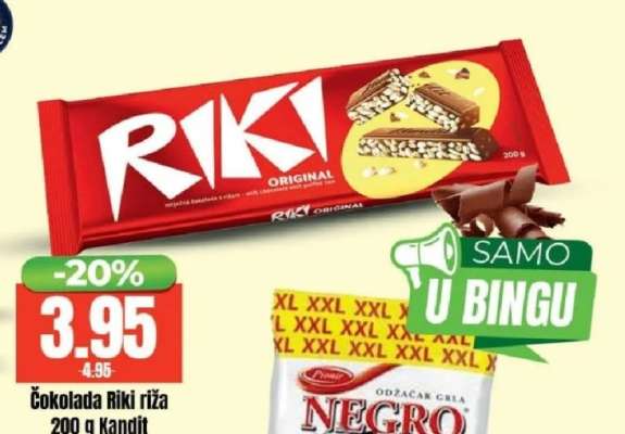 Čokolada Riki riža