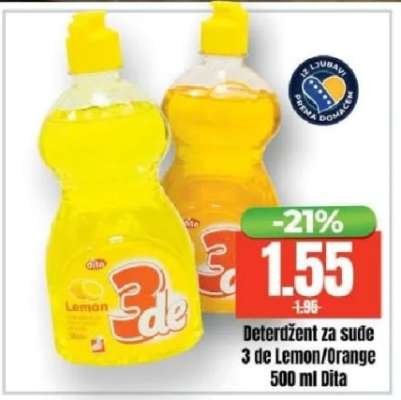 Deterdžent za suđe 3 de Lemon/Orange