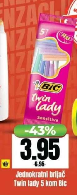 Jednokratni brijač twin lady 5 kom Bic