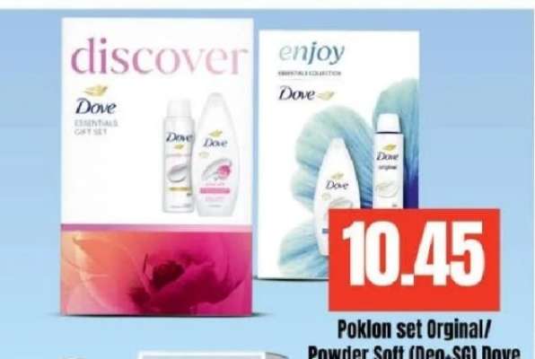 Poklon set Orginal/Powder Soft (Deo+SG) Dove