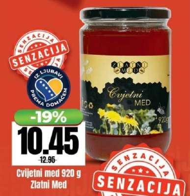 Cvijetni med 920 g Zlatni Med