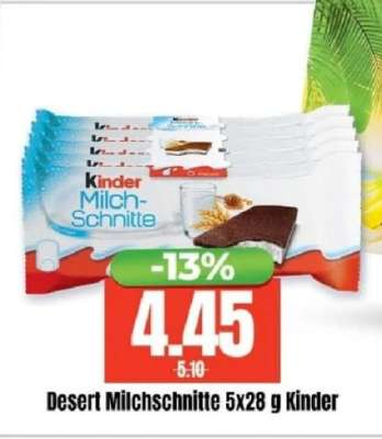 Desert Milchschnitte 5x28 g Kinder