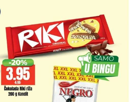 Čokolada Riki riža