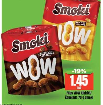 Flips Wow kikiriki/čokolada 70 g Smoki