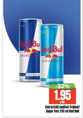 Energetski napitak Orginal/Sugar free 250 ml Red Bull