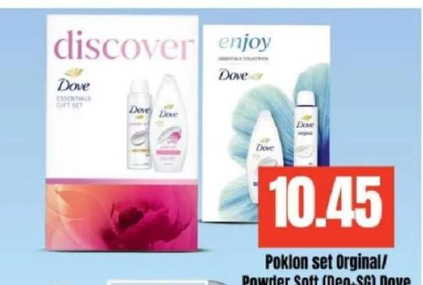Poklon set Orginal/Powder Soft (Deo+SG) Dove