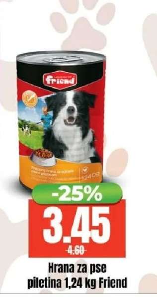 Hrana za pse piletina 1,24 kg Friend