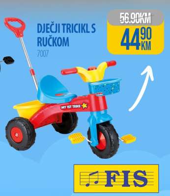 Dječji tricikl s ručkom