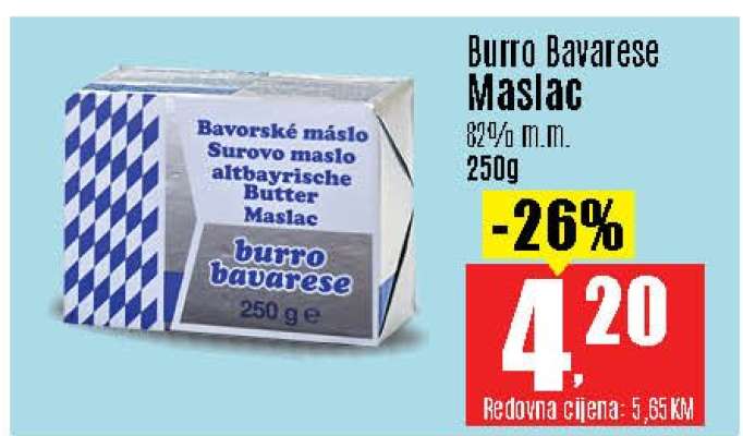 Burro Bavarese Maslac