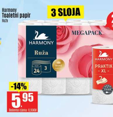 Harmony Toaletni papir Ruža