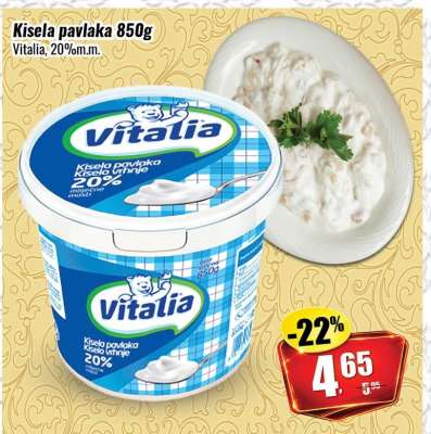 Kisela pavlaka 850g