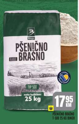 Pšenično brašno T-500 25 kg Bingo