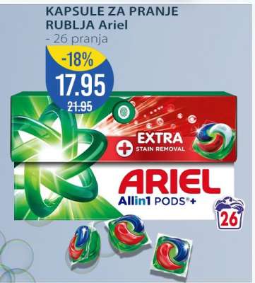 KAPSULE ZA PRANJE RUBLJA Ariel