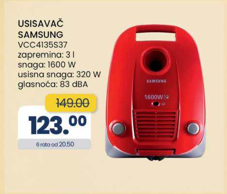 USISAVAČ SAMSUNG VCC4135S37