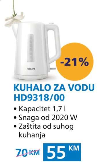 Kuhalo za vodu HD9318/00