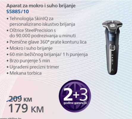 Aparat za mokro i suho brijanje S5885/10