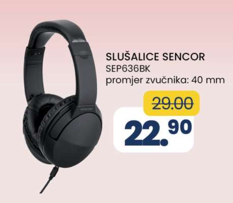 SLUŠALICE SENCOR SEP636BK
