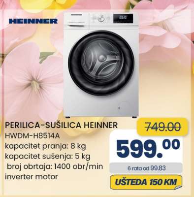 PERILICA-SUŠILICA HEINNER HWDM-H8514A