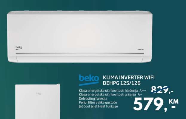 BEKO KLIMA INVERTER WIFI BEHPG 125/126