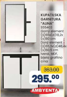 KUPATILSKA GARNITURA ALINA