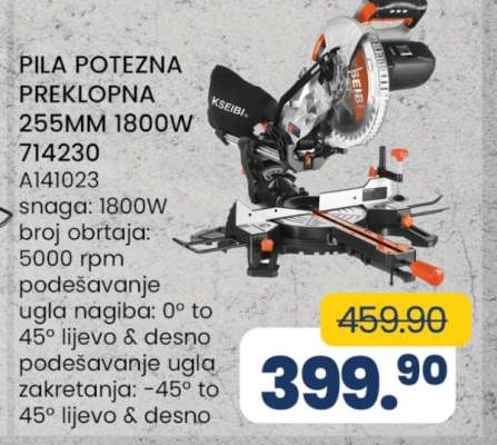 PILA POTEZNA PREKLOPNA 255MM 1800W 714230