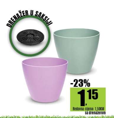 Saksija sa drenažerom