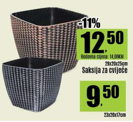 Saksija za cvijeće 29x20x25cm