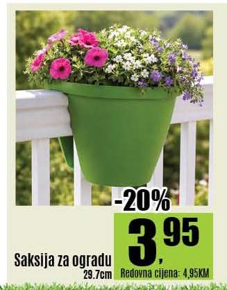 Saksija za ogradu