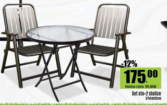 Set sto + 2 stolice