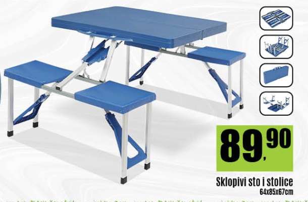 Sklopivi sto i stolice