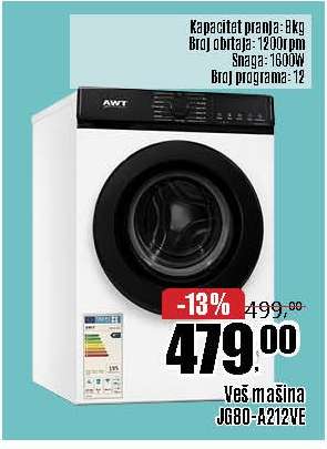 Veš mašina J680-A212VE