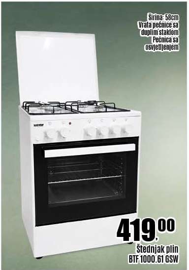 Štednjak plin BTF 1000.61 GSW