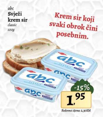 abc Svježi krem sir classic