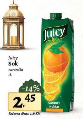Juicy Sok narandža 1L