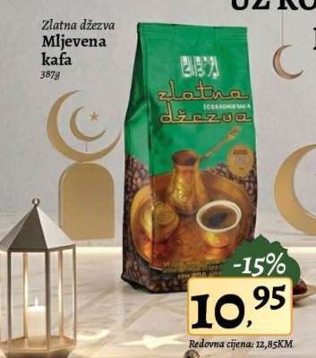 Zlatna džezva Mljevena kafa